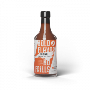 Bottle of Blister's original Carolina barbecue sauce